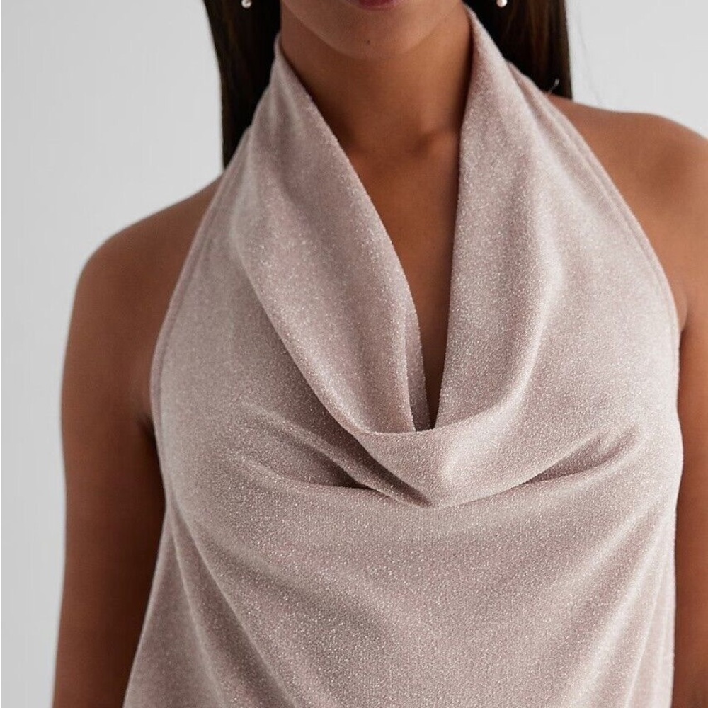 Express Muted Pink Sleeveless Cowl Neck Top - Picture 3 of 11